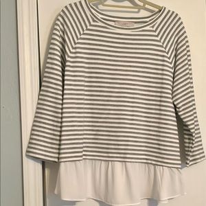 EUC Loft Striped Blouse